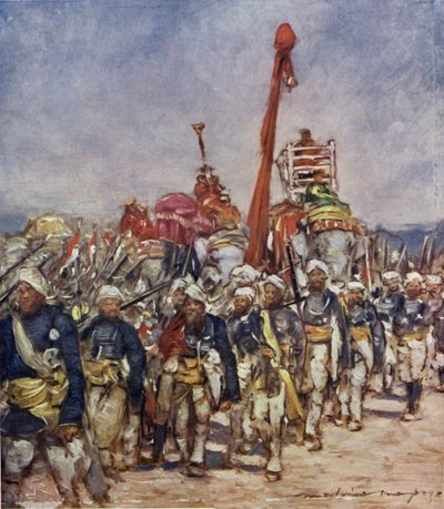 A Typical Group in the Retainers Procession by Mortimer Ludington Menpes